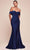 Cinderella Divine CD790C - Off Shoulder Satin Plus Gown Prom Dresses