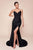 Cinderella Divine CD791 - Strapless Stretch Satin Prom Dress Prom Dresses 2 / Black