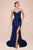 Cinderella Divine CD791 - Strapless Stretch Satin Prom Dress Prom Dresses 4 / Navy