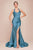 Cinderella Divine CD796 - Sweetheart Sleeveless Prom Gown Prom Dresses 2 / Lake Blue