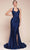 Cinderella Divine CD796 - Sweetheart Sleeveless Prom Gown Prom Dresses 2 / Navy