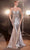 Cinderella Divine CD820 - Beaded Evening Gown with Basque Waist Evening Dresses 2 / Silver