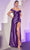 Cinderella Divine CD8295 - Sparkling Satin Evening Gown Prom Dresses 4 / Purple