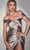 Cinderella Divine CD8295 - Sparkling Satin Evening Gown Prom Dresses 4 / Silver Grey