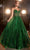 Cinderella Divine CD832 - Sheer Corset Sleeveless Ballgown Ball Gowns 2 / Emerald