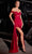 Cinderella Divine CD836 - Off-Shoulder with Cutout Details Prom Dress Prom Dresses 2 / Deep Red