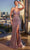 Cinderella Divine CD840 - Evening Dress with Sequined Lace Appliques Prom Dresses 2 / Dusty Violet