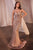 Cinderella Divine CD846 - Sweetheart Neckline Sleeveless Evening Prom Dress Prom Dresses 2 / Rose Champagne