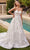 Cinderella Divine CD860W - Strapless Bridal Gown with Floral Appliques Bridal Dresses