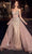 Cinderella Divine CD863 - Sheath Gown with Beaded Corset Bodice Evening Dresses 2 / Rose Champagne