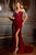 Cinderella Divine CD867 - Off-Shoulder Sheath Dress with Embellishments Evening Dresses 2 / Burgundy