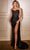 Cinderella Divine CD868 - Long Sleeveless Sheath Gown Prom Dresses 2 / Black