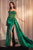 Cinderella Divine CD868 - Long Sleeveless Sheath Gown Prom Dresses 2 / Emerald