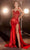 Cinderella Divine CD868 - Long Sleeveless Sheath Gown Prom Dresses 2 / Red