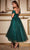 Cinderella Divine CD870 - Tea-Length Dress with Off-Shoulder Design Cocktail Dresses