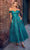 Cinderella Divine CD870 - Tea-Length Dress with Off-Shoulder Design Cocktail Dresses