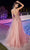 Cinderella Divine CD874 - Long Tulle Prom Dress with Applique Details Evening Dresses