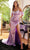 Cinderella Divine CD875 - Cold Shoulder Satin Gown for Prom 2 / Lavender