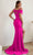 Cinderella Divine CD881 - Draped Sash Evening Gown Evening Dresses 2 / Fuchsia