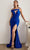 Cinderella Divine CD881 - Draped Sash Evening Gown Evening Dresses 2 / Royal