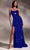 Cinderella Divine CD883 - Cutout Halter-Neck Evening Dress Prom Dresses 2 / Royal