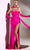 Cinderella Divine CD886 - Sweetheart Ruched Bodice Evening Dress Evening Dresses 2 / Fuchsia