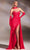 Cinderella Divine CD886 - Sweetheart Ruched Bodice Evening Dress Evening Dresses 2 / Red