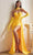 Cinderella Divine CD886 - Sweetheart Ruched Bodice Evening Dress Evening Dresses 2 / Yellow