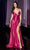 Cinderella Divine CD903 - Deep V-Neck Satin Evening Gown Bridesmaid Dresses 2 / Lipstick