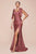 Cinderella Divine - CD943 Off-Shoulder High-Slit Modest Prom Dress Bridesmaid Dresses 4 / Sienna Rose