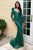 Cinderella Divine CD989 - Glitter Bateau Evening Dress Prom Dresses 6 / Emerald-