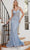 Cinderella Divine CD990 - Sweetheart Glitter Print Prom Dress Evening Dresses 2 / Blue