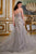 Cinderella Divine CD994 - Floral Deep V-Neck Prom Dress Prom Dresses