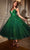 Cinderella Divine CD996T - Sleeveless Dress with Glitter Flocking Ball Gowns 2 / Emerald