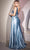 Cinderella Divine CDS415 - Plunging Neckline Side Draped Evening Gown Evening Dresses