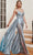 Cinderella Divine CDS417 - Pleated Plunging Sweetheart Prom Dress Prom Dresses 2 / Dusty Blue