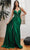 Cinderella Divine CDS417 - Pleated Plunging Sweetheart Prom Dress Prom Dresses 2 / Emerald