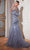 Cinderella Divine CDS438 - Glitter Mermaid Gown with Floral Details Evening Dresses