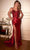 Cinderella Divine CDS439 - Mermaid Gown with Lace Adornments Prom Dresses 2 / Deep Red