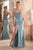 Cinderella Divine CDS439 - Mermaid Gown with Lace Adornments Prom Dresses 2 / Dusty Blue