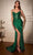 Cinderella Divine CDS439 - Mermaid Gown with Lace Adornments Prom Dresses 2 / Emerald