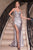 Cinderella Divine CDS439 - Mermaid Gown with Lace Adornments Prom Dresses 2 / Silver