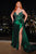 Cinderella Divine CDS440 - Satin Sheath Dress with Beaded Corset Bodice Prom Dresses