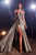 Cinderella Divine CDS441 - Sheath Gown with Asymmetric Pleating Prom Dresses 2 / Graphite Silver