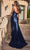 Cinderella Divine CDS441 - Sheath Gown with Asymmetric Pleating Prom Dresses