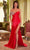 Cinderella Divine CDS449 - One Shoulder Strap Embellished Prom Dress Prom Dresses 2 / Red