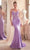 Cinderella Divine CDS450 - Lace Appliqued Prom Dress with Beaded Accents Prom Dresses 2 / Lavender