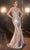 Cinderella Divine CDS450 - Lace Appliqued Prom Dress with Beaded Accents Prom Dresses 2 / Silver