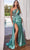 Cinderella Divine CDS454 - Asymmetrical Sequin Gown Evening Dresses 2 / Robin Blue