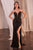 Cinderella Divine CDS465 - Strapless with Embroidery Ballgown Ball Gowns 2 / Black